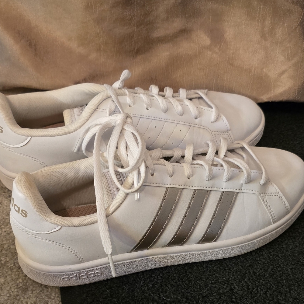 adidas White and Silver Women's Shoes